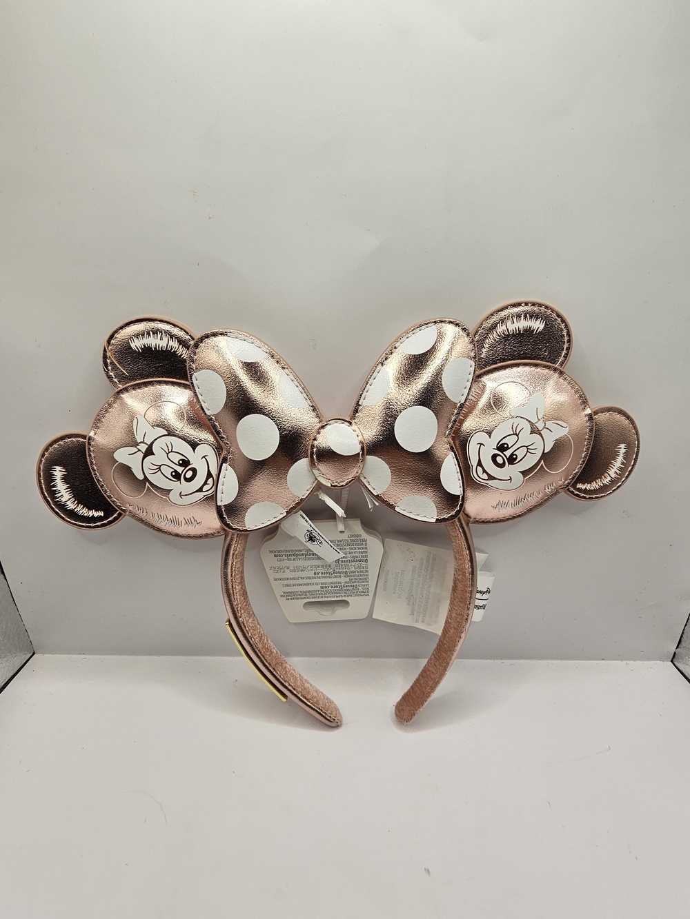 Disney Parks Loungefly Minnie Mouse Balloon Rose Gold Ears NWT